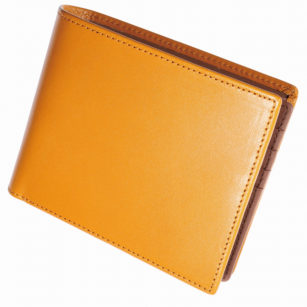 二つ折り財布メンズ イタリアンレザー 本革 薄い コンパクト 革 ミニ