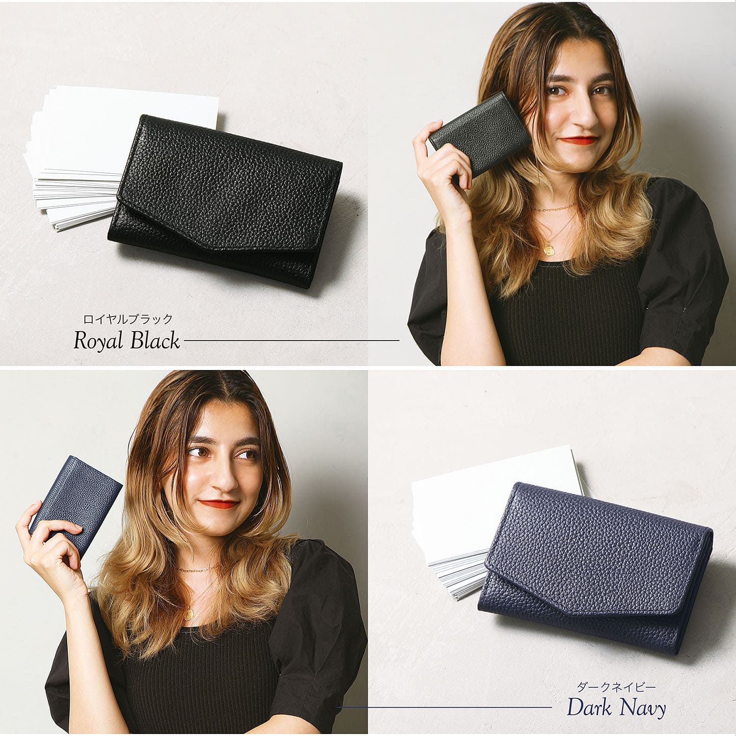 BLUE SINCERE（ブルーシンシア） 名刺入れ レディース 薄型 50枚収納