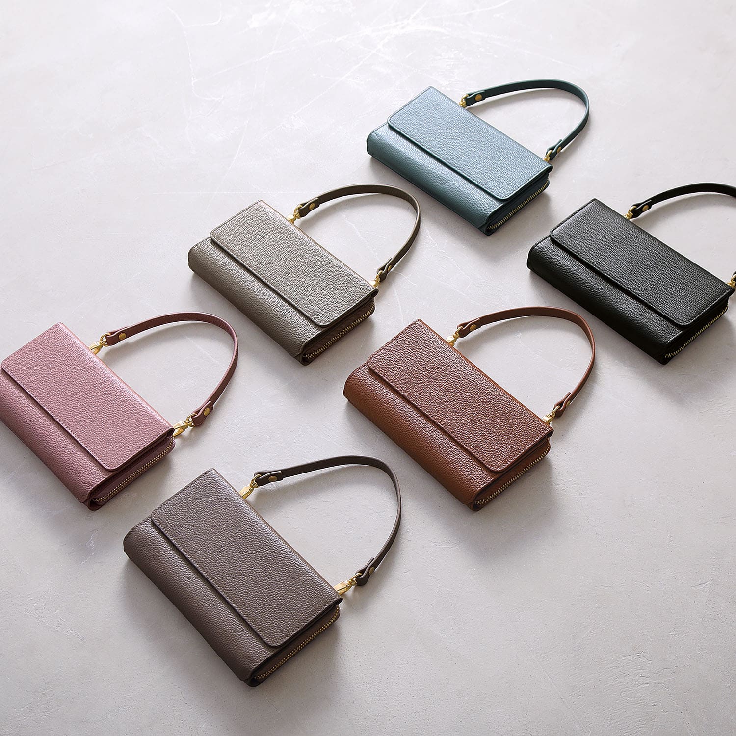 お財布機能付き バッグ 本革 スマホショルダー 横型 スマホポーチ お財布ショルダー サコッシュ 長財布 ハンドバッグ レディース ポーチ 3way 撥水 軽量 / MP2の画像