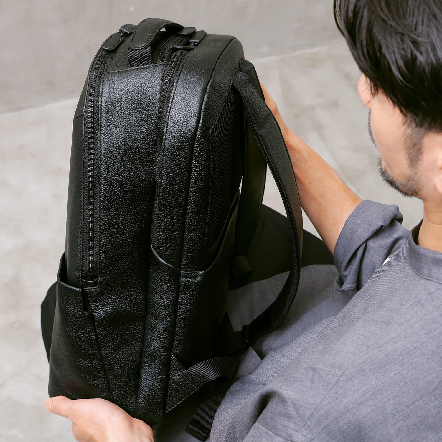 BLUE SINCERE 本革 リュック 黒 通勤 通学 PC収納 大容量16L Amazon.co.jp: [BLUE SINCERE] ビジネスリュック メンズ 本革 15