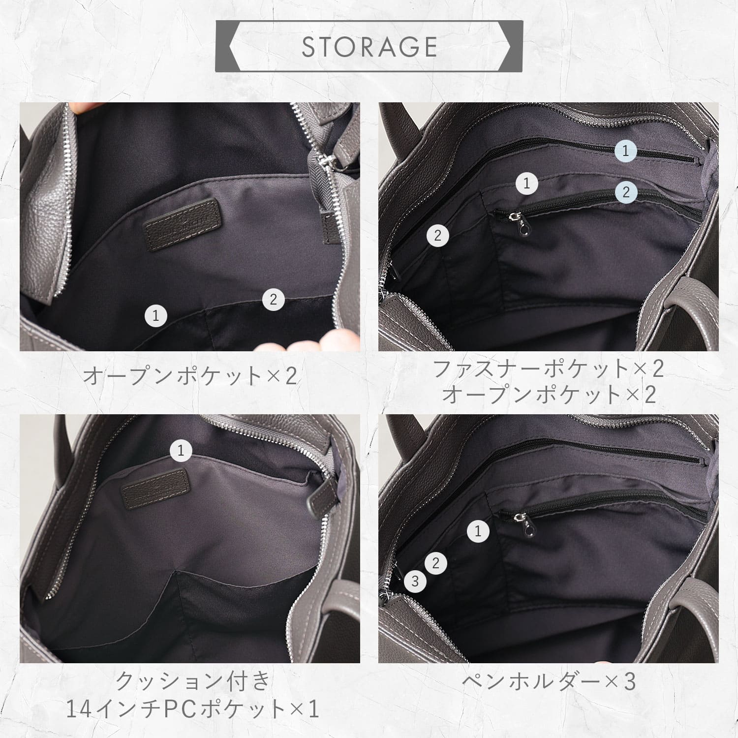 BLUE SINCERE（ブルーシンシア） トートバッグ メンズ 本革 薄型 縦長