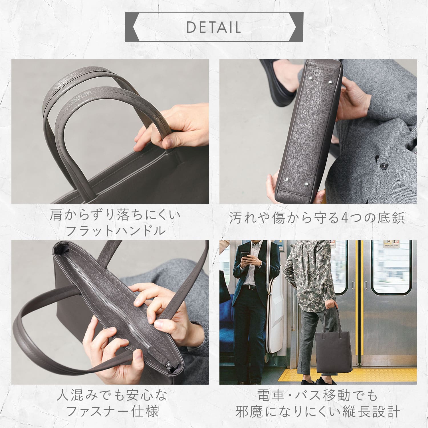BLUE SINCERE（ブルーシンシア） トートバッグ メンズ 本革 薄型 縦長