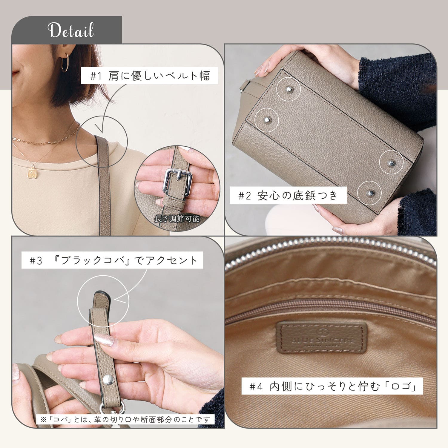 本革 ハンドバッグ ショルダーバッグ レディース 3層仕分け 斜めがけ レザー ボストンバッグ 軽い 上品 入学式 卒業式 セレモニーバッグ オケージョン / RT23Lの画像