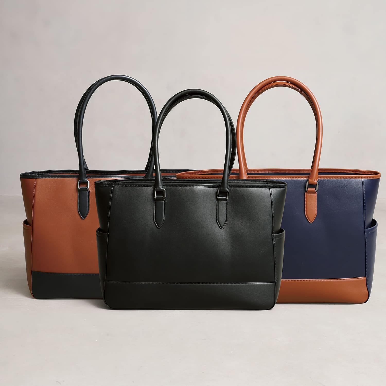 BLUE SINCERE トートバッグ メンズ 本革 大容量 バイカラー