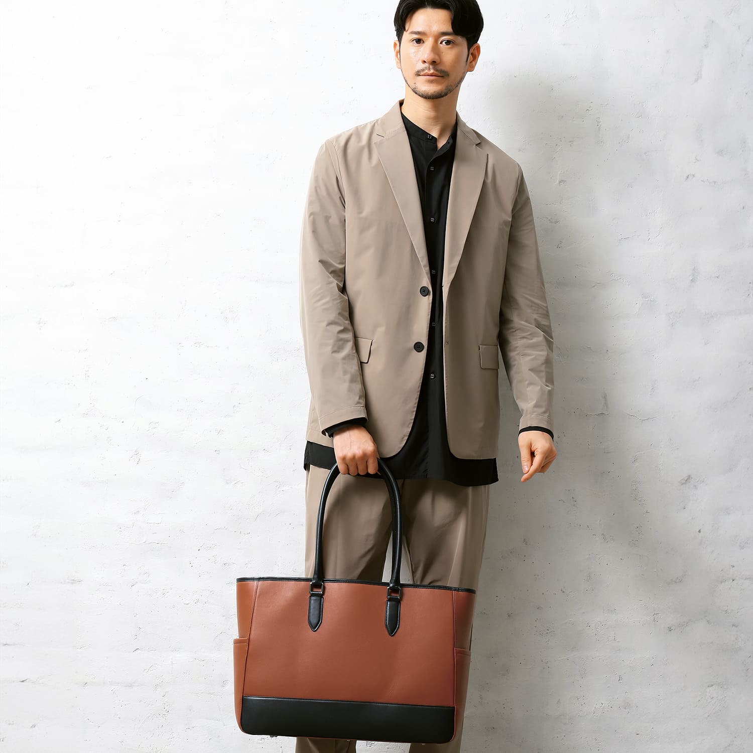 とても人気♥高級牛革100%＆トートバッグ★24_580 ブラック 高い品質の牛革バッグ トートバッグ | Baginning
