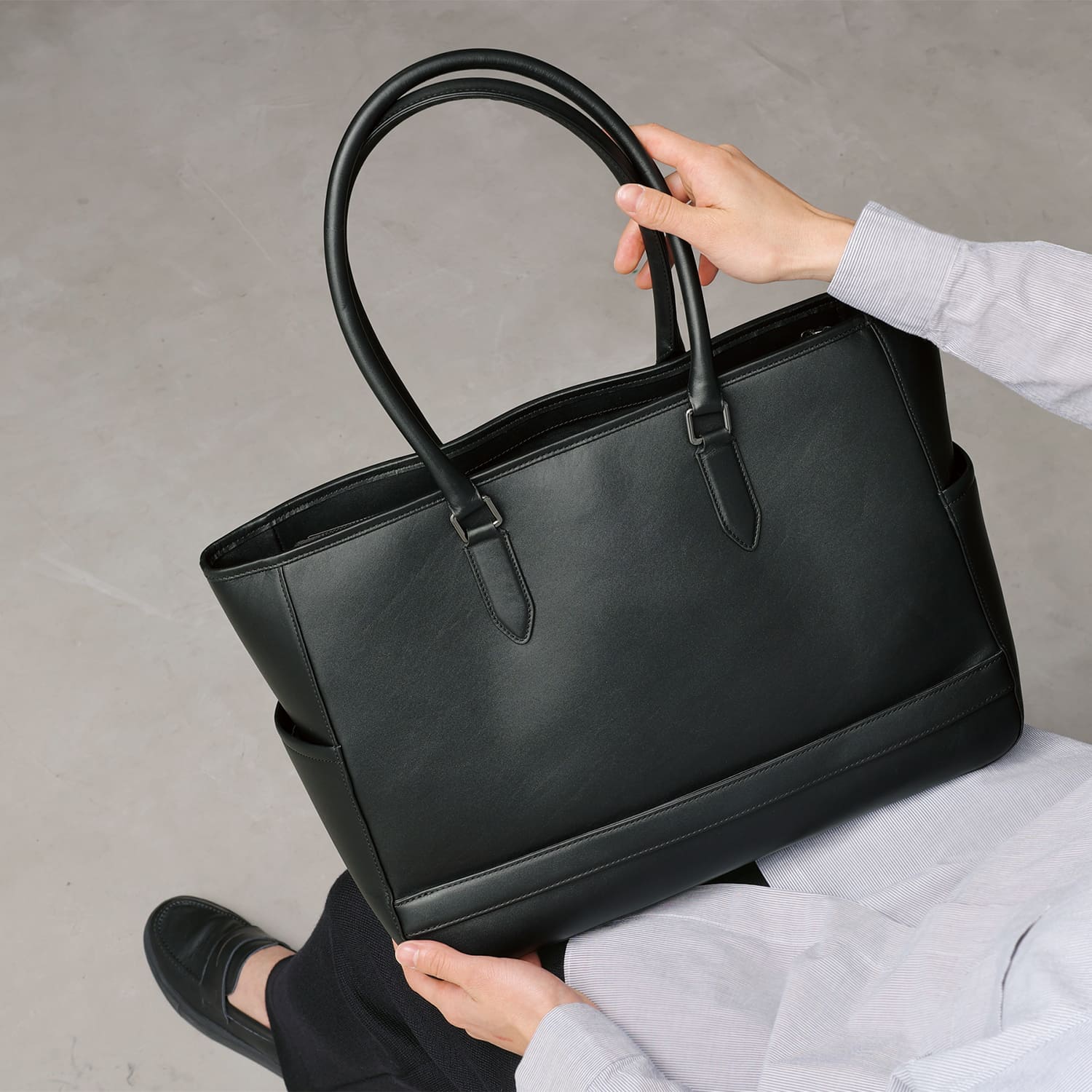 Amazon.co.jp: [BLUE SINCERE] トートバッグ メンズ A4 縦型 本