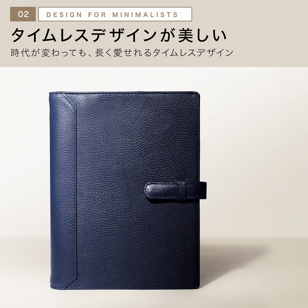 システム手帳 A5 サイズ 本革 6穴 リング 手帳カバー 牛革 植物タンニン鞣し レザー バインダー ペンホルダー カードポケット 付き STC2 Systemy2 システミー2｜magokoroya-yahuu｜13