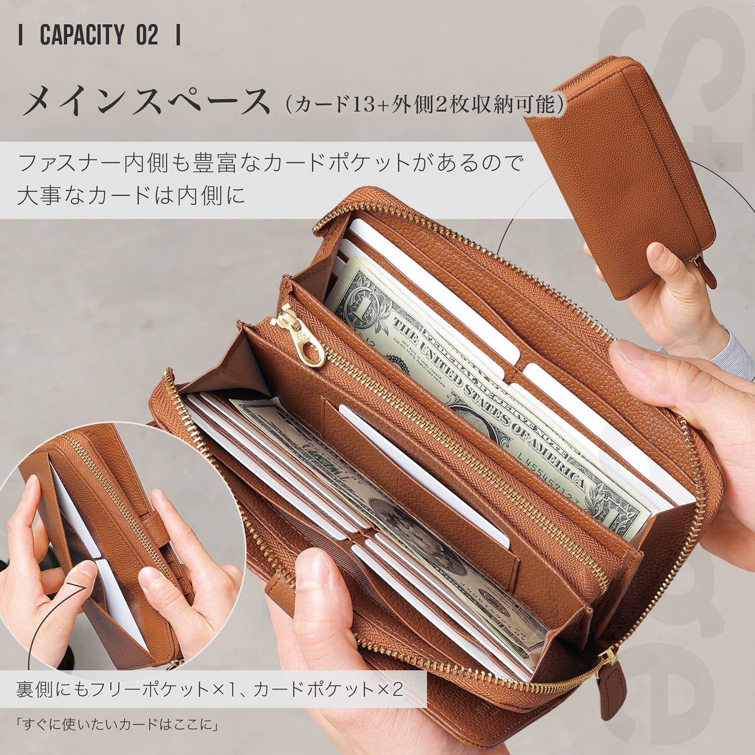 BLUE SINCERE（ブルーシンシア） 通帳も入る 長財布 メンズ 本革 大