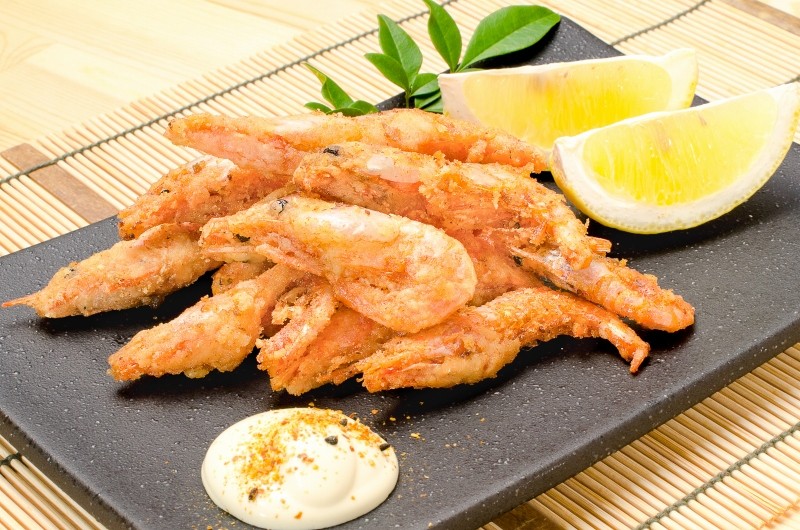 甘海老唐揚げ 盛り付け2
