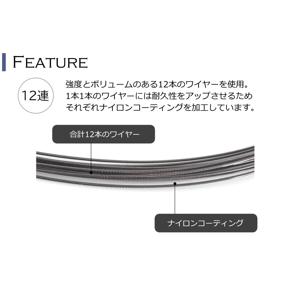 カラーワイヤーネックレスチェーングレー 灰色