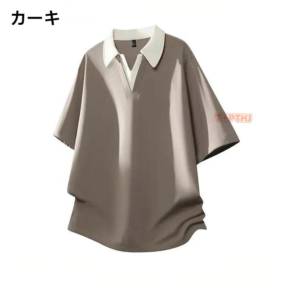 【新品】上品ジーフォア速乾性　レディースポロシャツ【茶・m】半袖 半袖ポロシャツ メンズ レディース 鹿の子素材 カラー配色 スキッパー