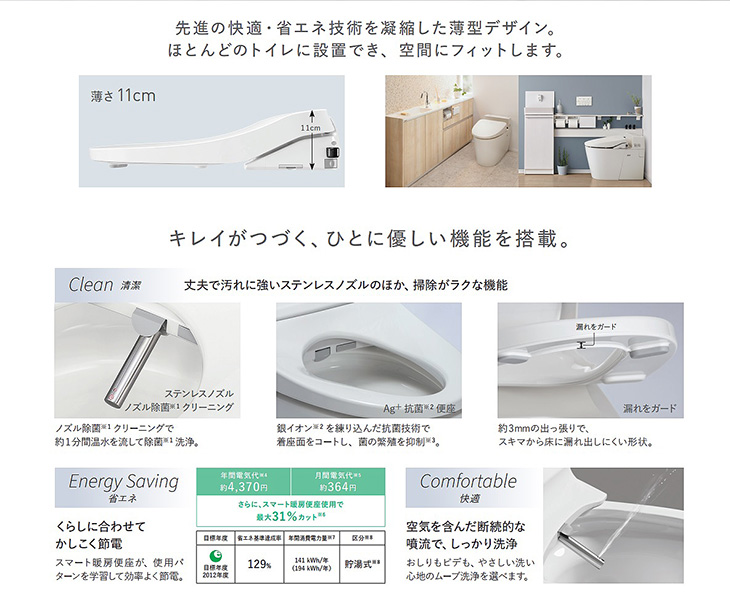 Panasonic（パナソニック） CH865SWS トイレ 便座 温水洗浄便座