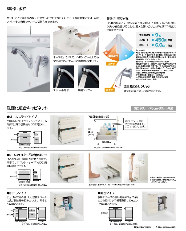 クリナップ 【ミラーキャビネット(1面鏡)M-601NFNC+洗面化粧台オール