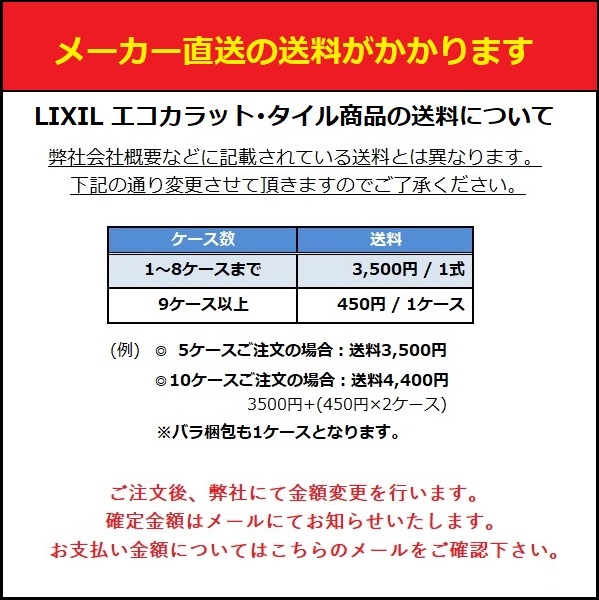 LIXIL 【ECP-630-FBR4N(グレイッシュブルー) 6枚/ケース】 606x303角平