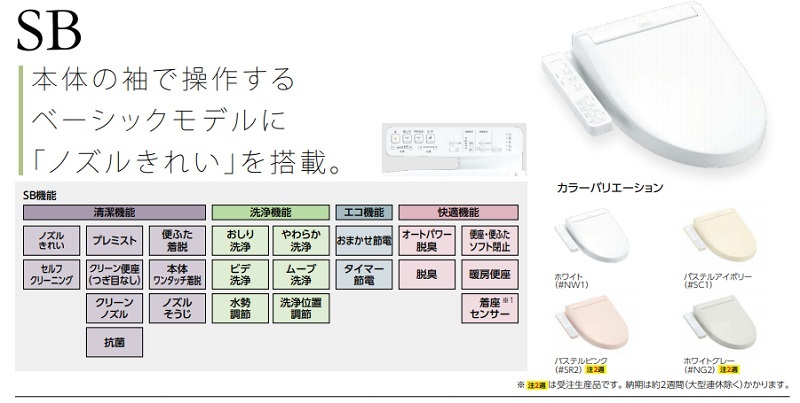 TOTO アプリコット F3A 下のボックスでカラーをお選びください 2022年10月価格改定 オート便器洗浄