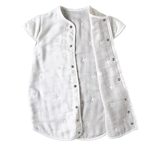 10mois ディモワ ふくふくガーゼ6重ガーゼ 2way スリーパー 袖