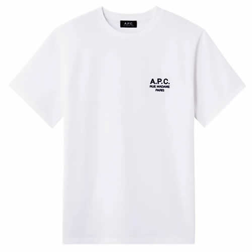 アーペーセー A.P.C. レイモンド Tシャツ メンズ 半袖 カットソー ロゴ 刺繍 クルーネック 丸首 ブランド おしゃれ 大きいサイズ 白 紺 ホワイト ネイビー