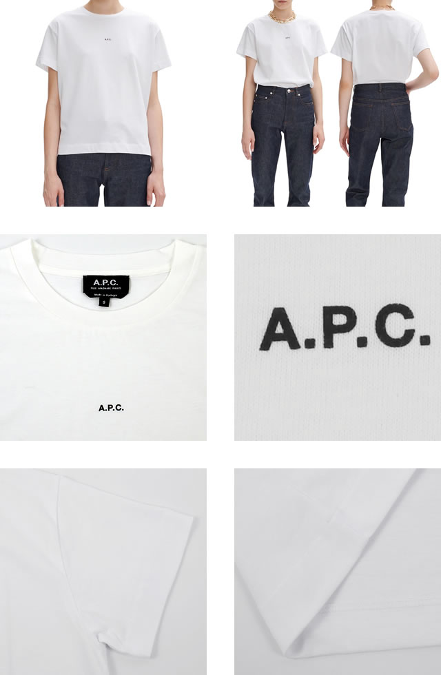 アーペーセー A.P.C. Tシャツ 半袖 クルーネック 丸首 レディース