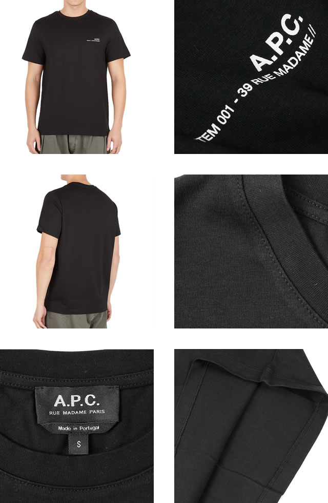 A.P.C.（アーペーセー） APC Tシャツ 半袖 クルーネック 丸首 メンズ