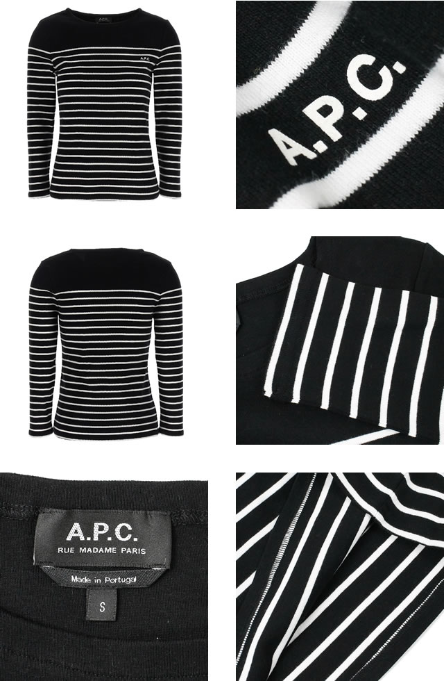 A.P.C. アーペーセー APC Tシャツ 長袖 ロンT ボーダー クルー