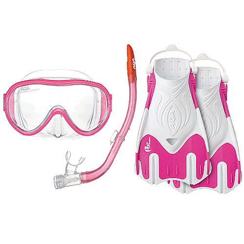 AQA（エーキューエー） シュノーケル セット 3点セット