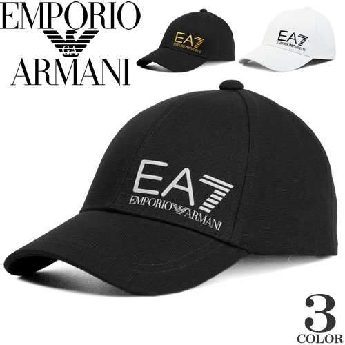 エンポリオ アルマーニ EMPORIO ARMANI EA7 帽子 キャップ ベースボールキャップ メンズ ロゴ 大きいサイズ ブランド プレゼント  黒 白 ブラック ホワイト