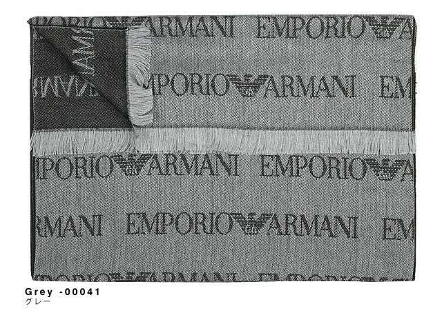 エンポリオ アルマーニ EMPORIO ARMANI マフラー ストール メンズ ロゴ