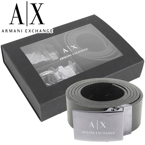 アルマーニ エクスチェンジ ARMANI EXCHANGE ベルト リバーシブル メンズ 2バックル レザー 本革 ビジネス カジュアル ブランド  プレゼント 黒 ブラック