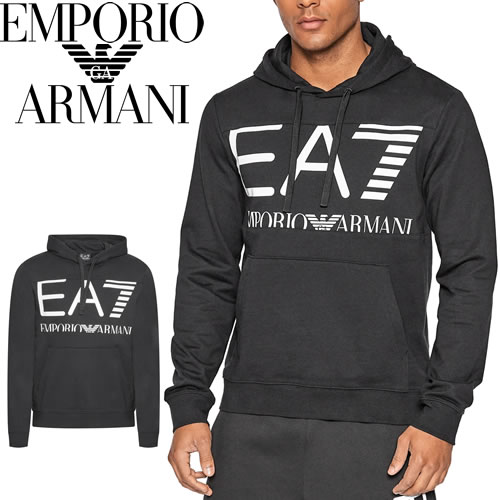 エンポリオアルマーニ EMPORIO ARMANI パーカー プルオーバーパーカー プルオーバー フーディー メンズ スウェット ロゴ 大きいサイズ  おしゃれ 黒 ブラック