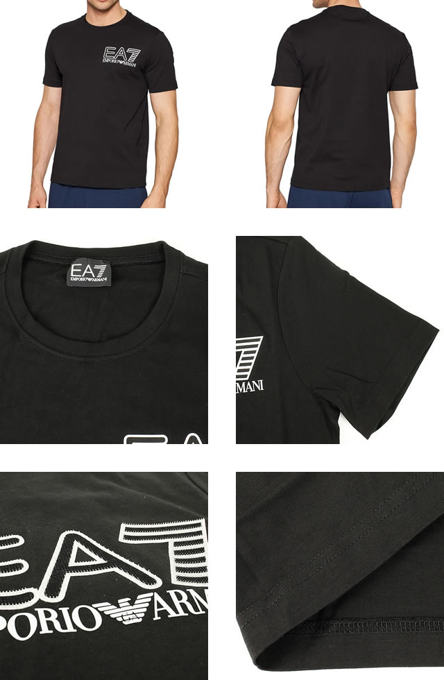 エンポリオ アルマーニ EMPORIO ARMANI EA7 Tシャツ メンズ 半袖 ロゴ クルーネック 丸首 ブランド おしゃれ 大きいサイズ 黒  白 ブラック ホワイト : 203-097 : MSS - 通販 - Yahoo!ショッピング