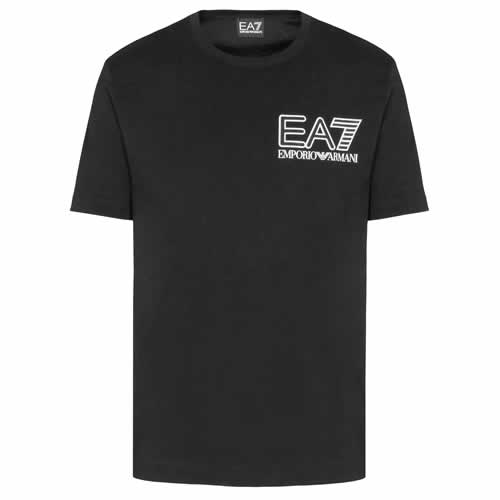 エンポリオ アルマーニ EMPORIO ARMANI EA7 Tシャツ メンズ 半袖 ロゴ クルーネック 丸首 ブランド おしゃれ 大きいサイズ 黒  白 ブラック ホワイト