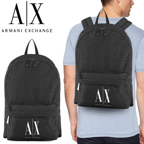 アルマーニ エクスチェンジ ARMANI EXCHANGE リュック リュックサック ナイロン アイコン バックパック メンズ ナイロン ブランド  おしゃれ 黒 ブラック