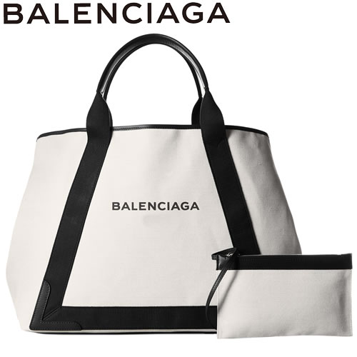 バレンシアガ BALENCIAGA バッグ トート ネイビーカバス M