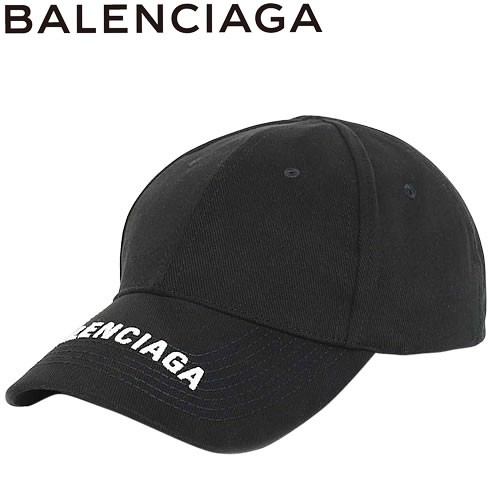 バレンシアガ BALENCIAGA 帽子 キャップ ベースボールキャップ ロゴ メンズ レディース コットン ロゴ 刺繍 ブランド 黒 ブラック