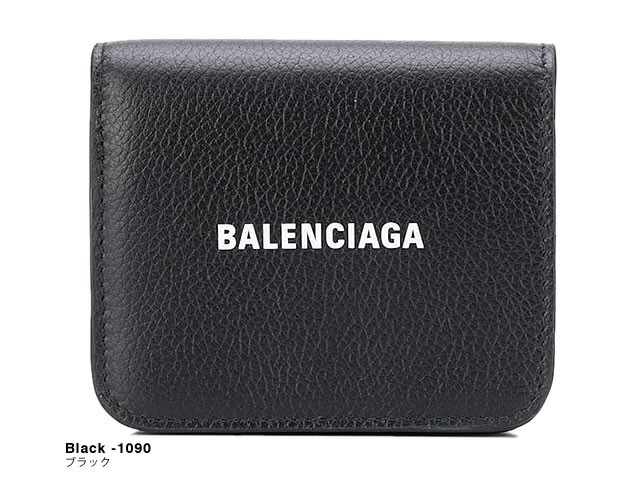 バレンシアガ BALENCIAGA 財布 二つ折り財布 ミニ財布 小銭入れあり レディース メンズ レザー 本革 ブランド プレゼント 黒 ブラック