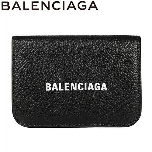 バレンシアガ BALENCIAGA 財布 三つ折り財布 ミニ財布 小銭入れあり レディース メンズ レザー 本革 ブランド プレゼント 黒 ブラック