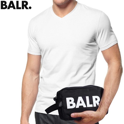 ボーラー BALR バッグ トレイタリーポーチ クラッチバッグ スクエアバッグ セカンドバッグ トレイタリーキット メンズ ブランド ナイロン ロゴ  黒 ブラック