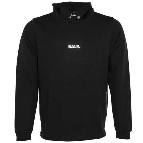 ボーラー BALR パーカー プルオーバーパーカー スウェット Q-SERIES STRAIGHT CLASSIC HOODIE B1261 メンズ ロゴメタル ブランド 大きいサイズ 黒 ブラック