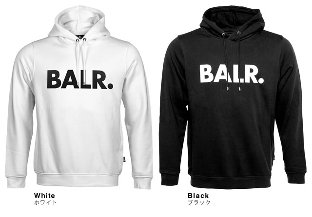 新品タグ付き BALR. ホワイト パーカー ロゴ　トレーナー　スウェット BALR.（ボーラー） BALR パーカー プルオーバーパーカー スウェット