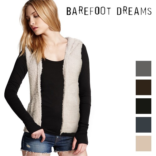BAREFOOT DREAMS ベアフット ベスト ブラック 黒 パーカー BAREFOOT DREAMS ベアフットドリームス ネイティブ柄 ジップパーカー