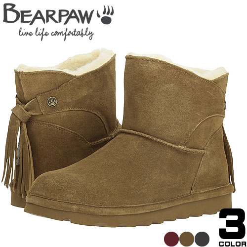 ベアパウ BEARPAW ブーツ ムートンブーツ ナタリア レディース 日本正規品 ボア ウール 撥水 防寒 雪 暖かい ショート ブランド  大きいサイズ 黒 ブラック