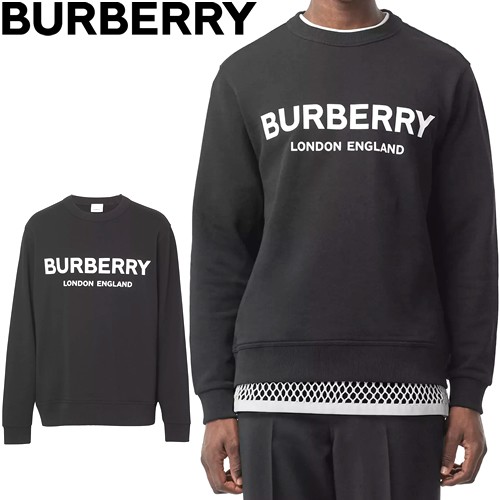 バーバリー BURBERRY トレーナー スウェット メンズ ブランド おしゃれ 大きいサイズ プリント ロゴ 黒 ブラック 8011357 A1189
