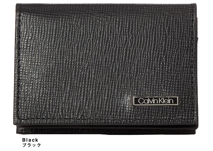 【新品未使用】CK   ブラック名刺入れ名刺ケース Calvin Klein（カルバン・クライン） 名刺入れ カードケース メンズ
