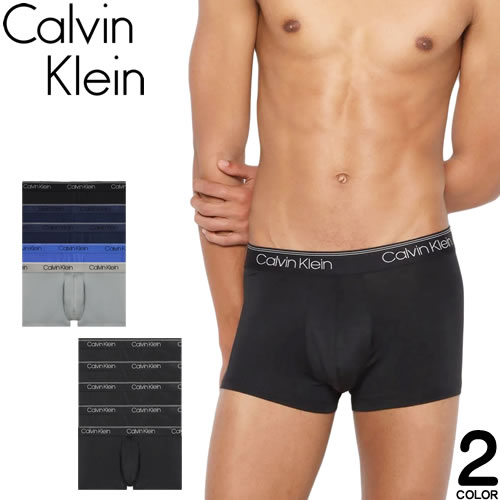 カルバンクライン Calvin Klein ボクサーパンツ 5枚セット 5枚組 メンズ 前閉じ アンダーウェア 下着 ロゴ ローライズ 大きいサイズ  ブランド 黒 青 ブラック