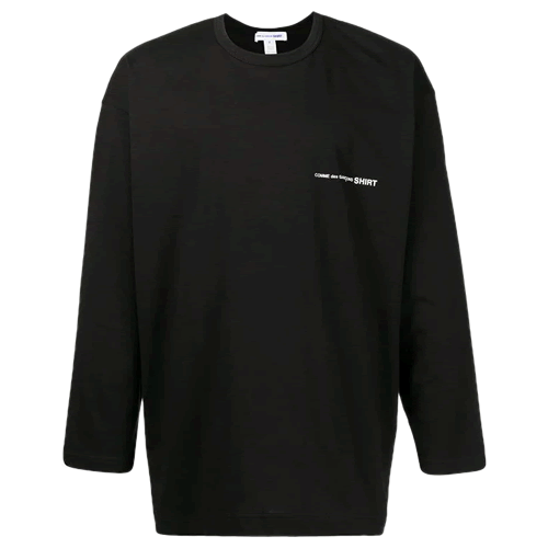 コムデギャルソン COMME des GARCONS Tシャツ 長袖 ロンT クルーネック 丸首 レディース ロゴ カジュアル 無地 大きいサイズ  ブランド 白 黒 ホワイト ブラック