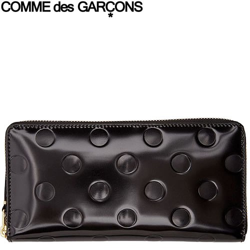 コムデギャルソン COMME des GARCONS 財布 長財布 ポルカドット SA0110NE メンズ レディース ブランド 本革  ラウンドファスナー 黒 ブラック