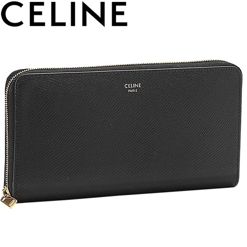 セリーヌ CELINE 財布 長財布 ラージ ジップドウォレット イン グレインドカーフスキン メンズ レディース ラウンドファスナー ブランド 黒  ブラック : 304-006 : MSS - 通販 - Yahoo!ショッピング