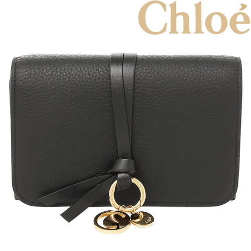 クロエ Chloe 財布 三つ折り財布 ミニ財布 アルファベット ウォレット レディース 小銭入れ付き ブランド レザー 本革 黒 ブラック CHC17AP943 H9Q