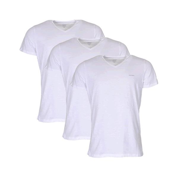 ディーゼル DIESEL Tシャツ 半袖 Vネック 3枚組 3枚セット メンズ コットン 無地 大き...