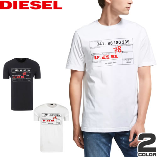 ディーゼル DIESEL Tシャツ T-JUST-W2 00SHYM 0CATM メンズ クルーネック 丸首 プリント ロゴ 半袖 ブランド おしゃれ  白 黒 ホワイト ブラック : 223-055 : MSS - 通販 - Yahoo!ショッピング